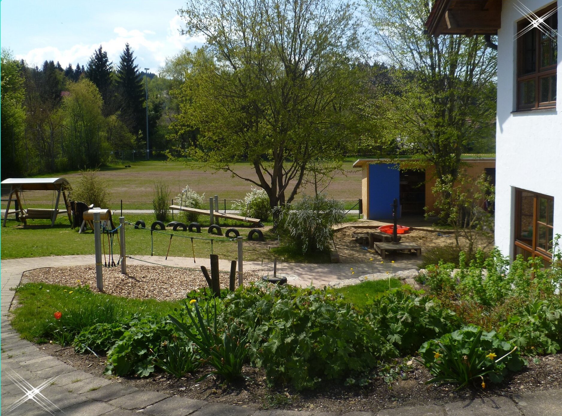 Außenbereich der Kindertagesstätte.